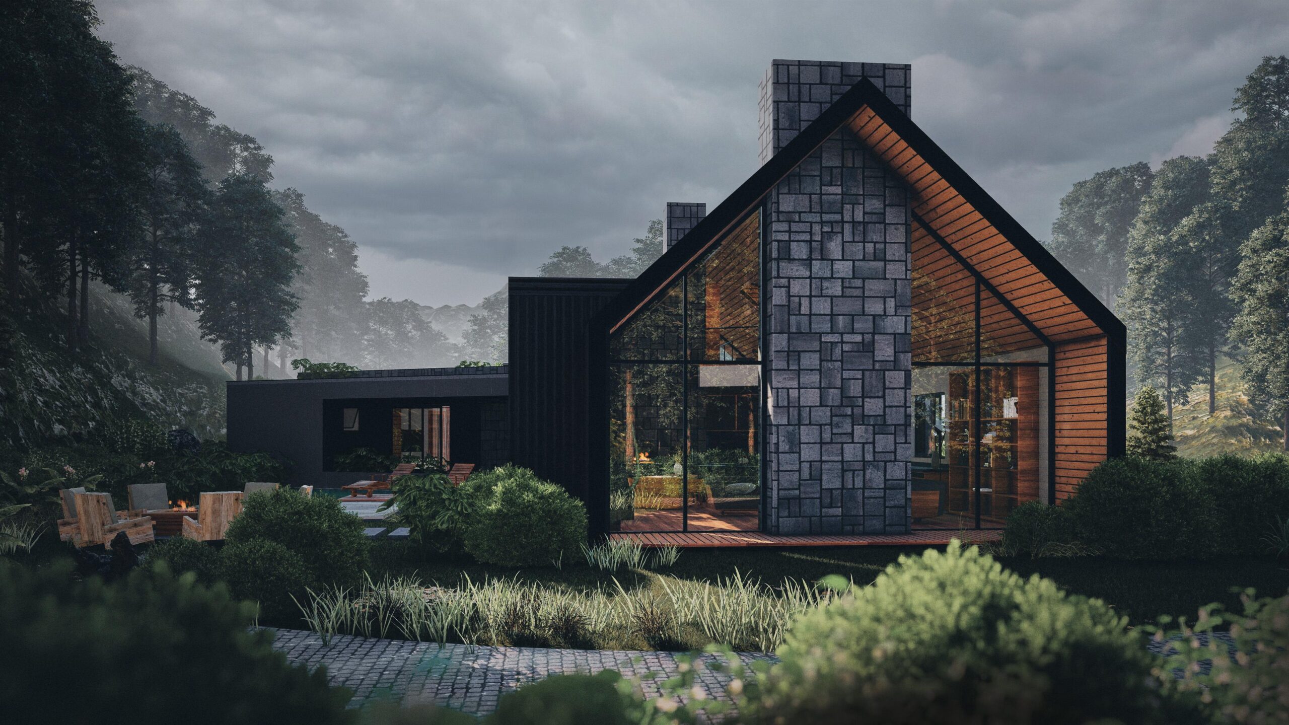 WALLHAUS - Casa Residência Arquitetura Alto Padrão - Condomínio Vale do Barão, Itaipava, Petrópolis, Pedro do Rio, Rio de Janeiro, Brasil. Arquiteto e Construção Itaipava.